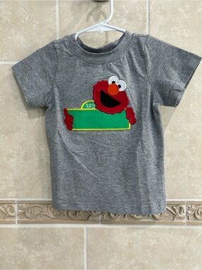 Smock Monkey Elmo Applique Shirt NWT